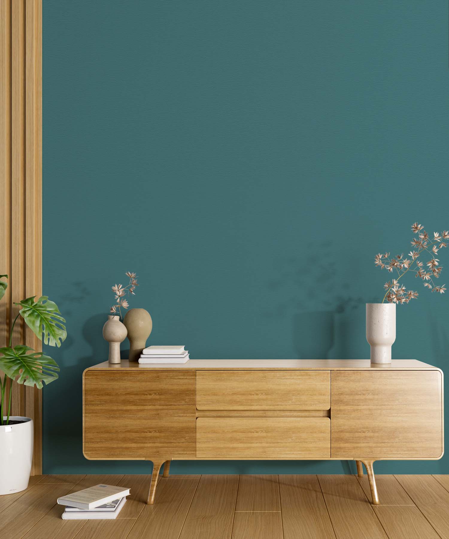 Teal Blue Fine Grain Wallpaper