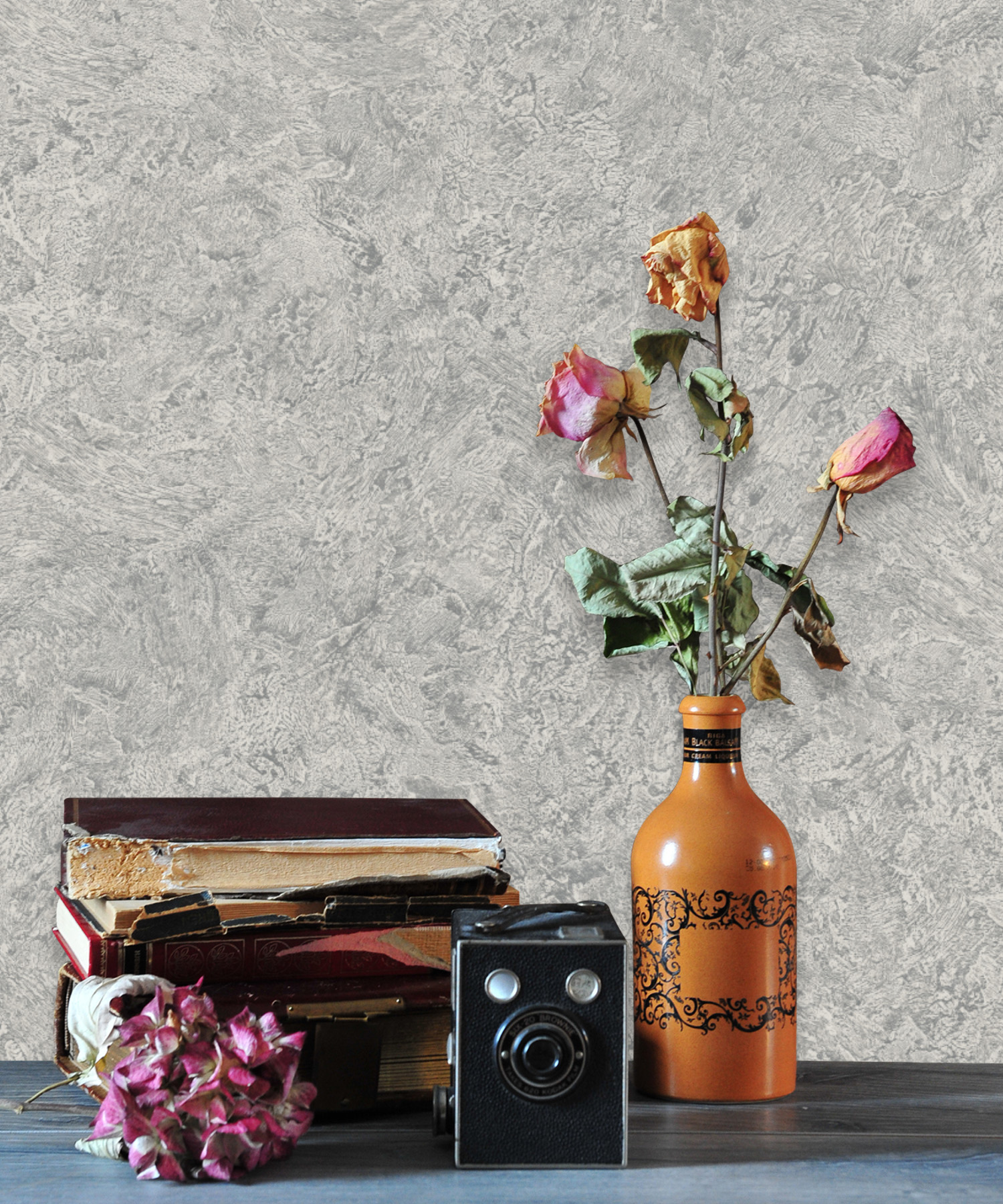 Plaster Grey Texture Wallpaper