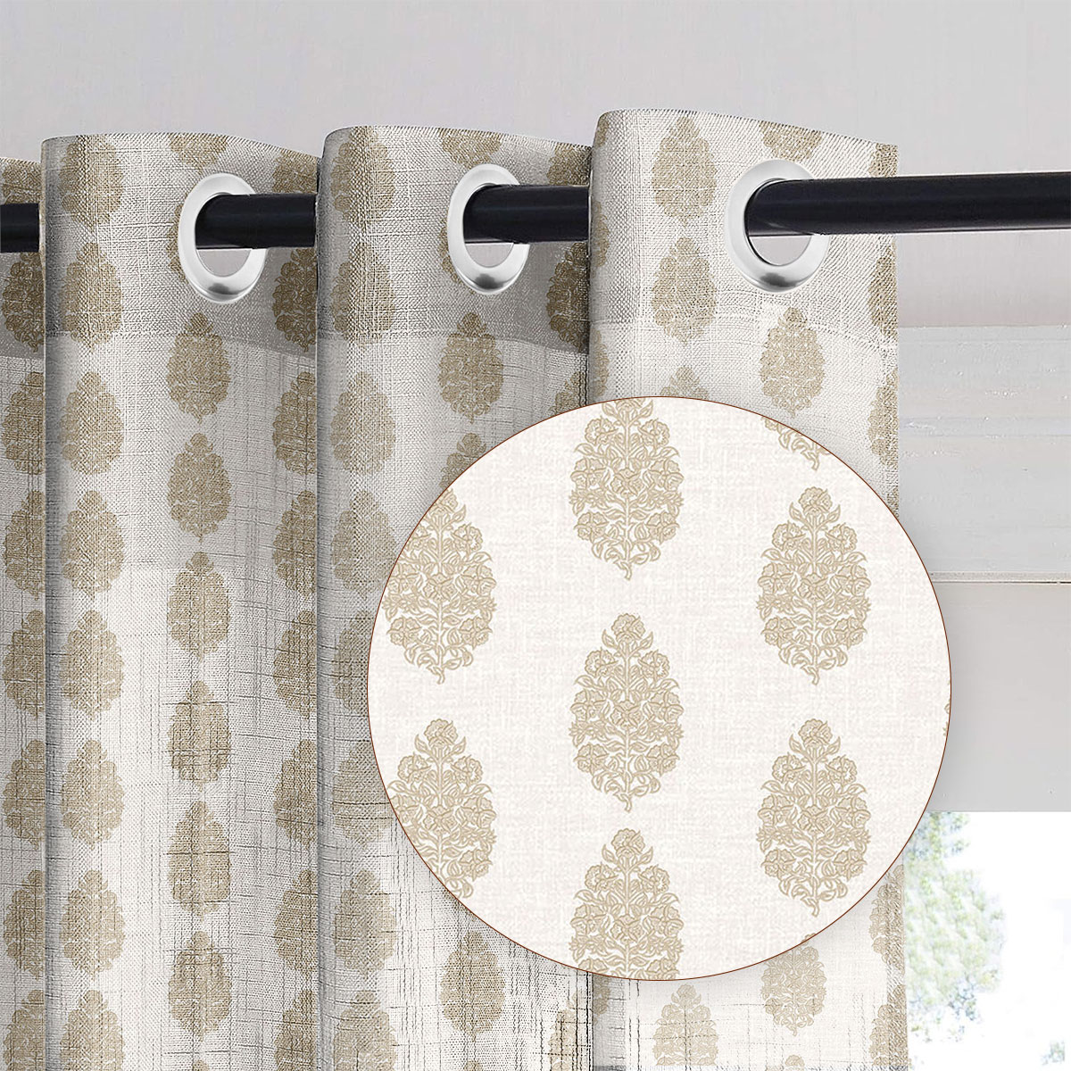 Regal Medallion Sheer Curtain