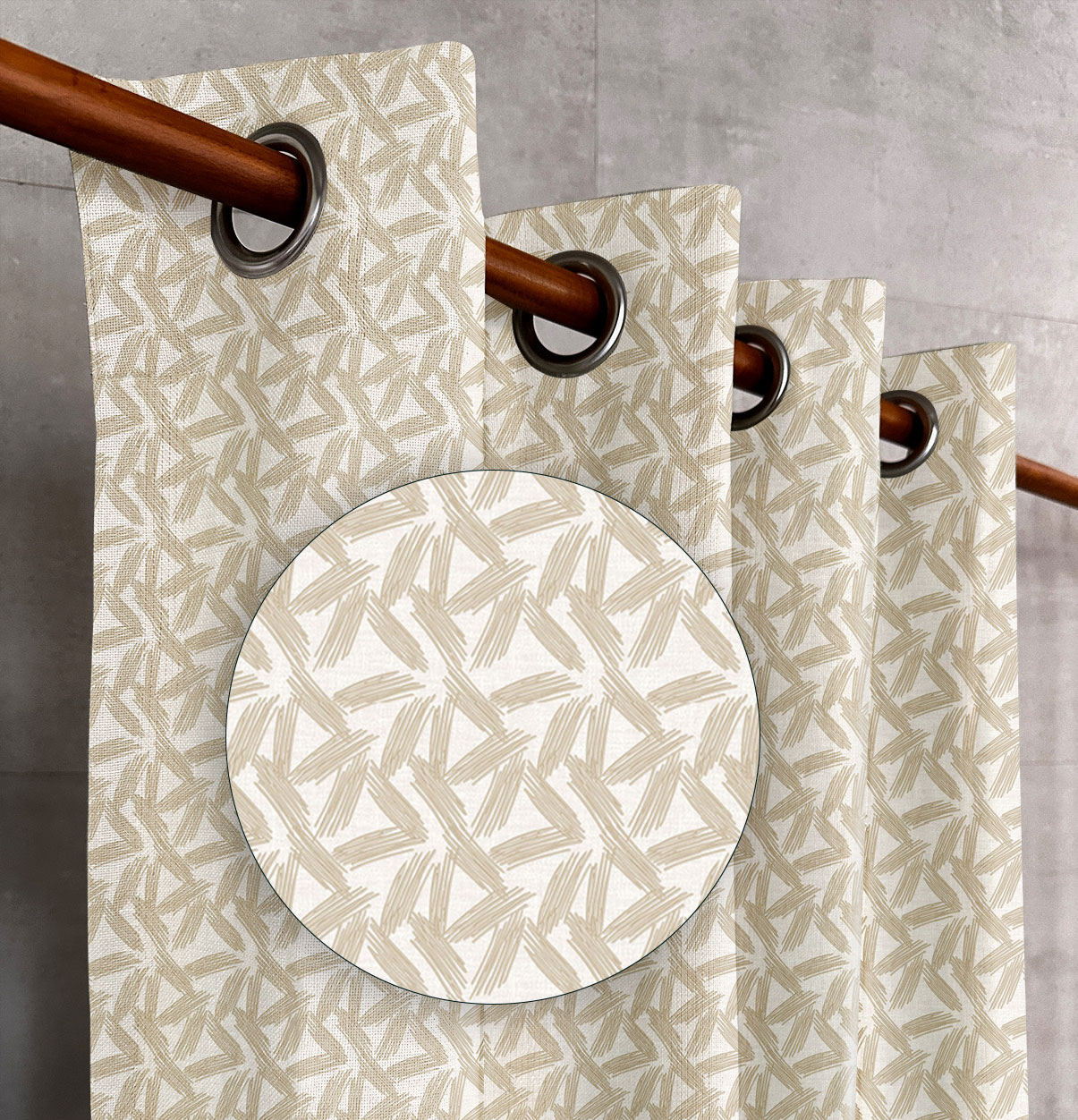 Modern Brushstroke Weave Curtain