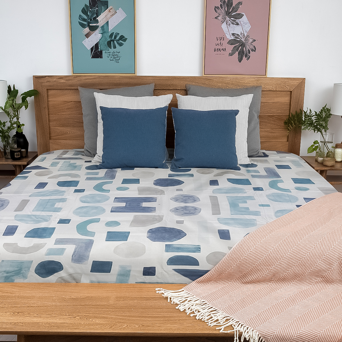 Lavender Bliss 300 TC Premium Cotton Bedsheet – 108x108 (Lavender & Purple Floral, Silky Soft & Cooling)